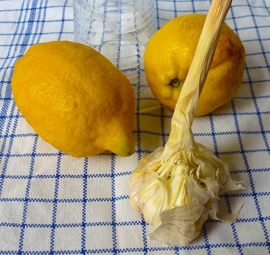 Zitrone und Knoblauch